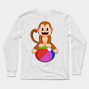 Monkey Fitness Gymnastics Sports Long Sleeve T-Shirt